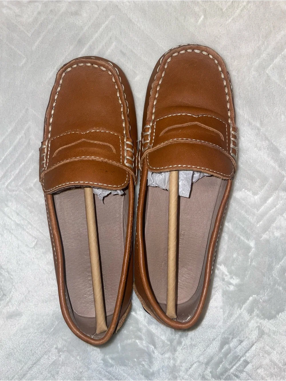 Polo by Ralph Lauren Boys Tan Leather Penny Loafers
